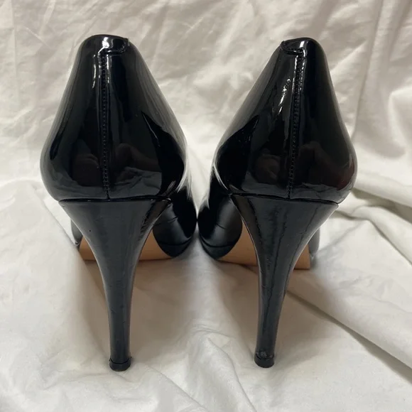 Women’s Nine West Black Patent Platform Stiletto High Heels. Size 8. - Picture 10 of 16